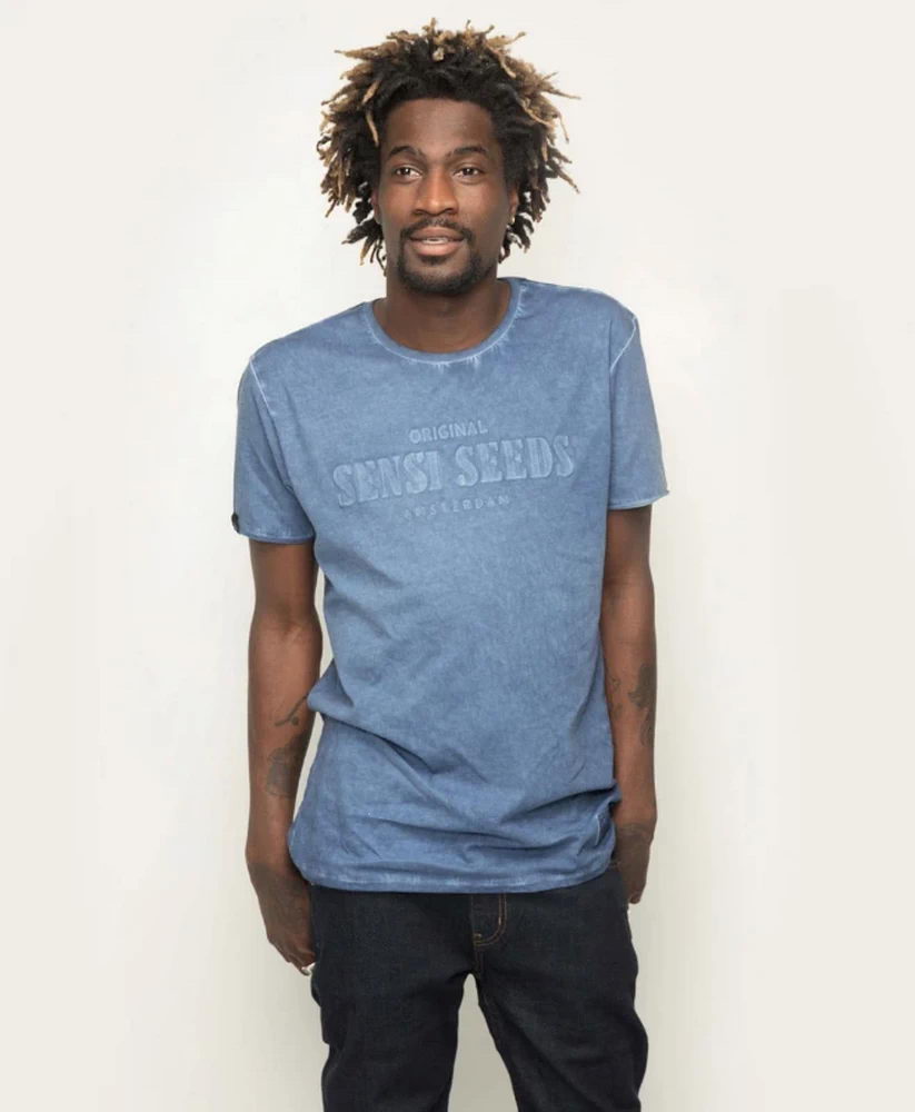 Camiseta Oil Dyed Bold T-shirt Denim Blue Talla L