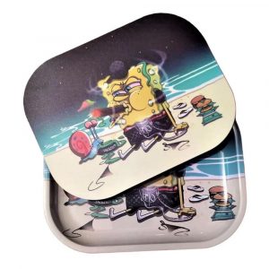 Bandeja Metalica Pequeña + Tapa Bob Esponja