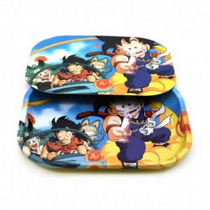 Bandeja Metalica Pequeña + Tapa Dragon Ball Smoking