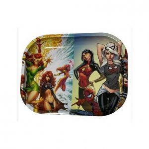 Bandeja Metalica Pequeña Heroínas Marvel