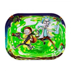 Bandeja Metalica Pequeña Rick Y Morty Smokers