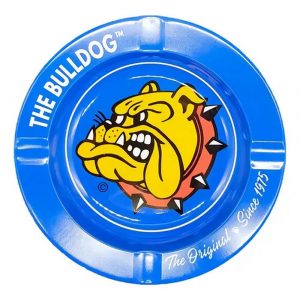 The Bulldog Cenicero Metálico De Color Azul