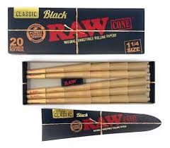 Raw Black Conos 1 1/4 20 Unidades