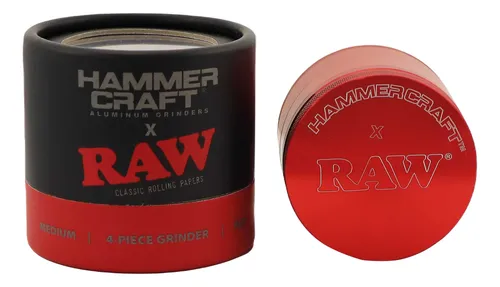 Raw Grinder X Hammercraft Rojo 55mm 4 Partes