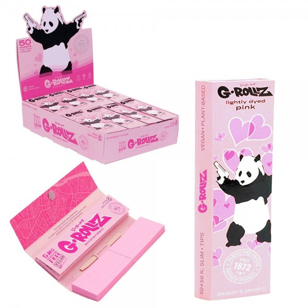 Papel + filtros 1 1/4 G-rollz pink Panda
