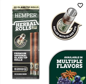 Hemper Herbal Rolls With Glass Marron
