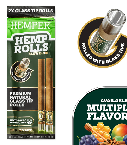 Hemper Paper Rolls With Glass Marron - Imagen 3